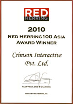 Crimson wins red herring top 100 asia award
