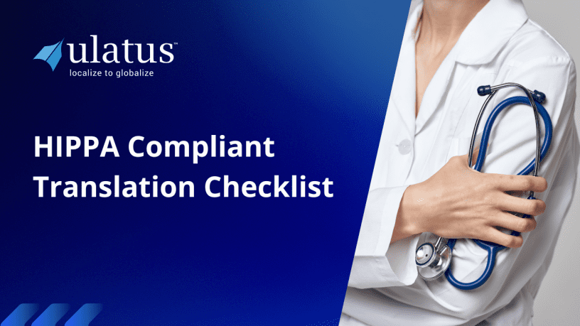 HIPPA Compliant Translation Checklist